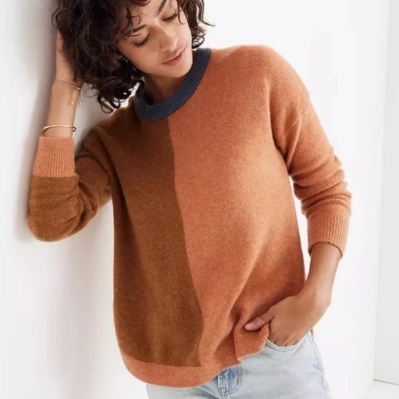 Madewell Sweaters - Madewell Westlake Color-Block Long Sleeve Pullover Sweater Size XXS